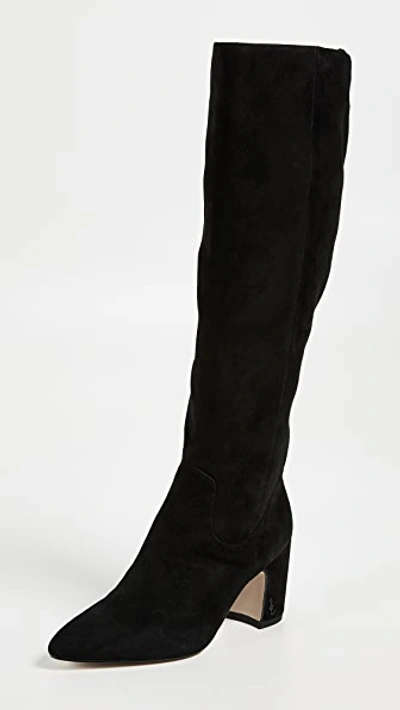 Sam Edelman Hai Knee High Boot In Black Suede