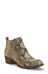 Lucky Brand Women's Basel Leather Booties Women's Shoes In Snake
