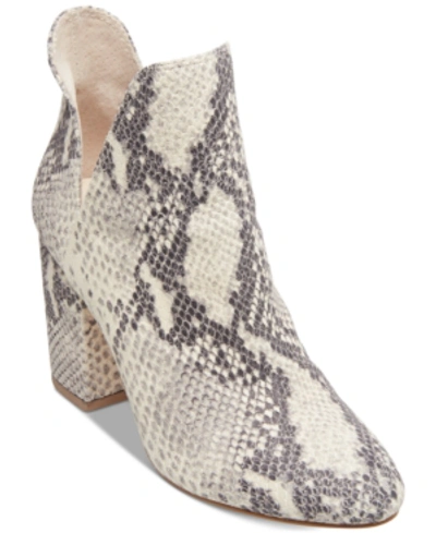 Steve Madden Women's Rookie Chop-out Booties In Ivory Snake Multi