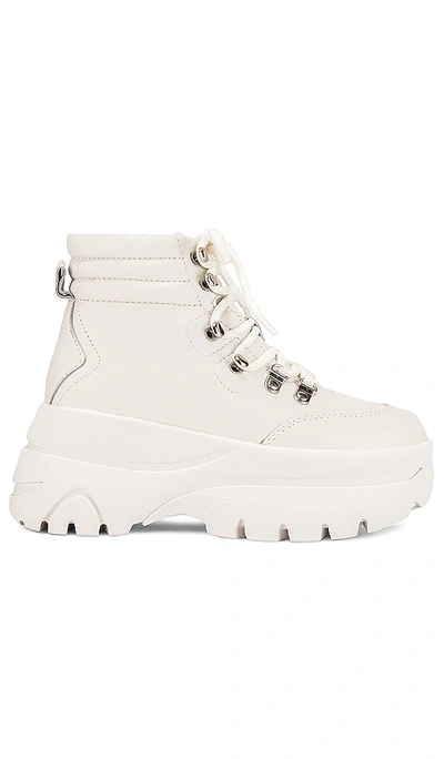 Steve Madden Women's Husky Platform Sneakers In White Leather