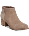 Toms Women's Loren Booties Women's Shoes In Taupe Grey Suede/felt