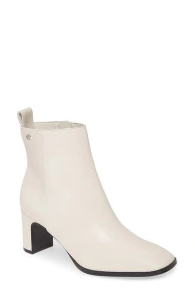Calvin Klein Women's Deni Leather Booties Women's Shoes In Off White Leather