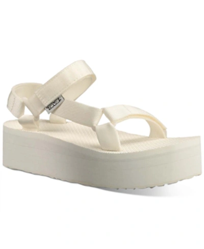 Teva Women's Flatform Universal Sandals In Bright White