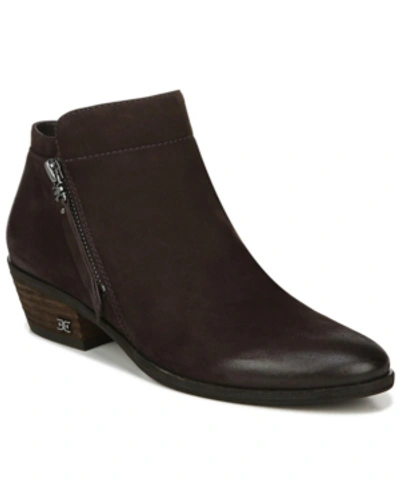 Sam Edelman Packer Ankle Booties Women's Shoes In Buffalo Brown Leather