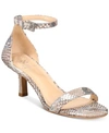 Taupe Snake Print Leather