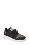 Adidas Originals Adidas Women's Swift Run Casual Sneakers From Finish Line In Black/ Silver Metallic/ White