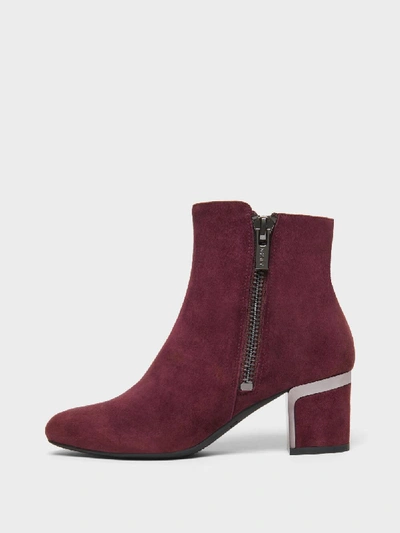 DONNA KARAN SUEDE CROSBI ANKLE BOOTIE 795733170419