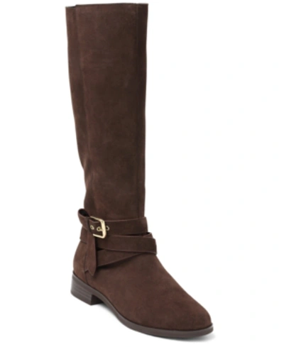 Kensie Capello Tall Riding Boots Women's Shoes In Brown