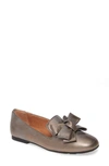Gentle Souls By Kenneth Cole Women's Eugene Ribbon Loafers Women's Shoes In Pewter Leather