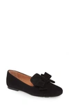 Gentle Souls By Kenneth Cole Women's Eugene Ribbon Loafers Women's Shoes In Black Suede