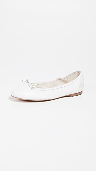 sam edelman white ballet flats