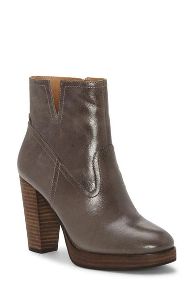 Lucky Brand Women's Quintei Leather Booties Women's Shoes In Storm Leather