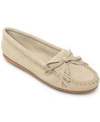 Minnetonka Women's Kilty Moccasin Flats Women's Shoes In Stone