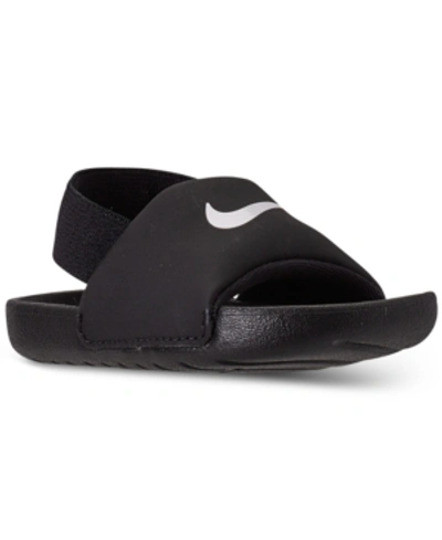 Nike Kids' Unisex Kawa Slingback Sandals - Walker, Toddler In White/black