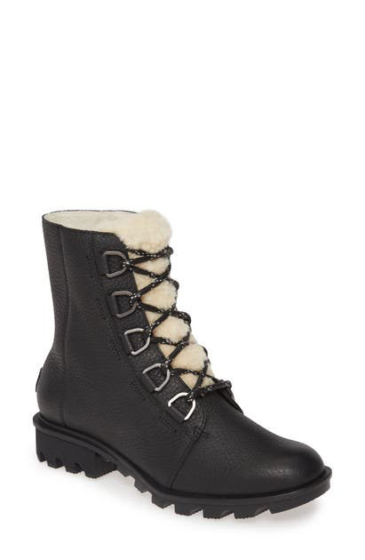 sorel phoenix lace shearling boot