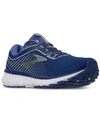 Brooks Women's Ghost 12 Running Sneakers From Finish Line In Peacoat/blue/aqua
