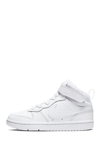 Nike Little Kids Court Borough Mid 2 Stay-put Closure Casual Sneakers From Finish Line In White,white,white