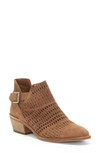 Vince Camuto Paavani Booties Women's Shoes In Brown Moss Suede