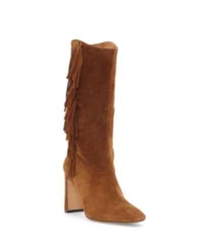 Vince Camuto Sterla Booties Women's Shoes In Vintage Brown