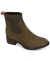 Gentle Souls By Kenneth Cole Women's Best Chelsea Booties Women's Shoes In Olive Green Suede