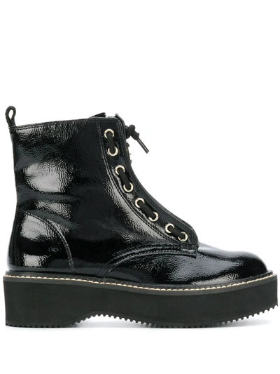 Dkny Women's Rhi Lace-up Boots In Black