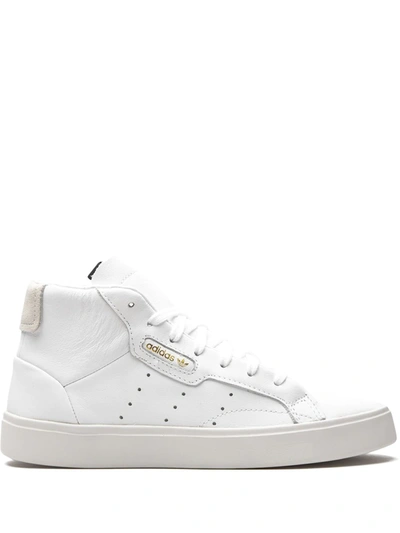 Adidas Originals Adidas Women's Originals Sleek Mid Casual Sneakers From Finish Line In White/white/crystal White