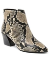 Kensie Leticia Ankle Booties Women's Shoes In Natural Snake