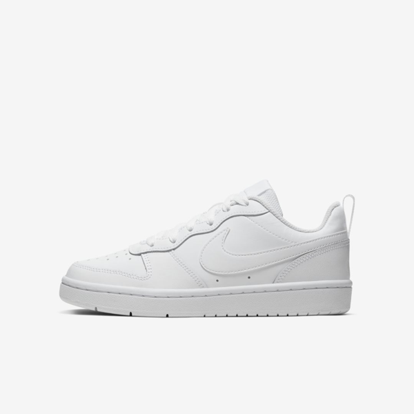 Nike Court Borough Low 2 Big Kids Shoe In White White White Modesens