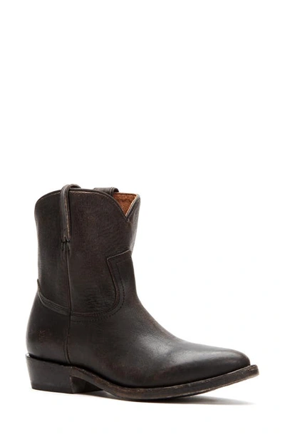 Frye Billy Pull-on Short Boots Women's Shoes In Black/ Full Grain Brush Off