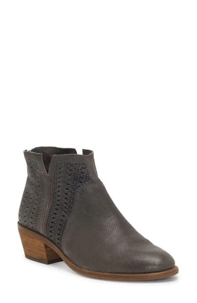 Vince Camuto Patellen Booties Women's Shoes In Starlight Grey Leather