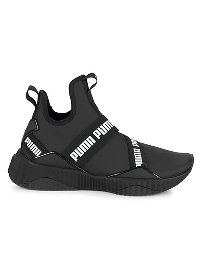 Puma Women's Defy Mid Matte Casual Sneakers From Finish Line In Black