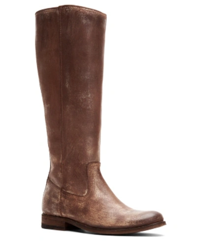 Frye Melissa Inside Zip Tall Boots Women's Shoes In Chocolate