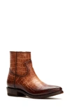 Frye Billy Inside Zip Booties Women's Shoes In Cognac