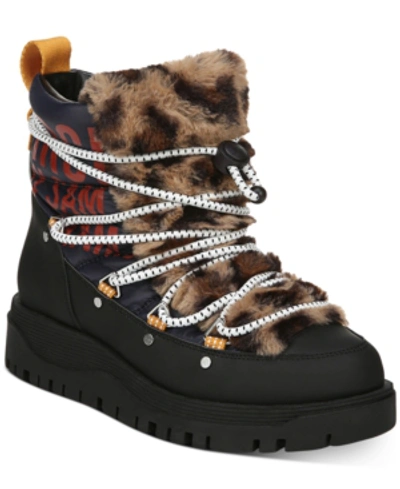 Circus By Sam Edelman Rex Cold-weather Boots Women's Shoes In Navy/leopard Multi