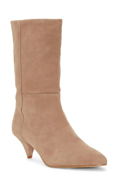 Vince Camuto Rastel Booties Women's Shoes In Tuscan Taupe Suede