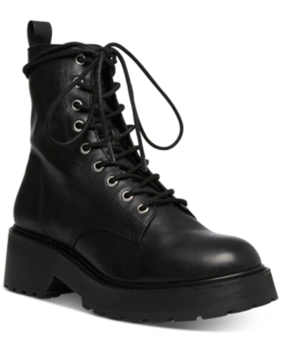 STEVE MADDEN WOMEN'S TORNADO LACE-UP COMBAT BOOTS 