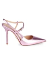 Sam Edelman Ayla Metallic Leather Slingback Pumps In Lavender