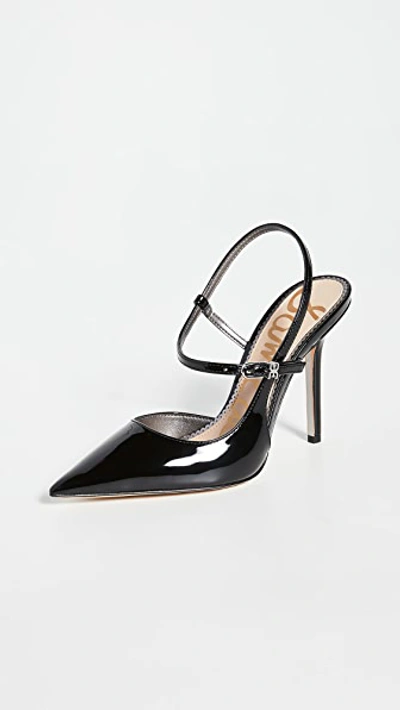 Sam Edelman Ayla Pointed-toe Pumps Women's Shoes In Black