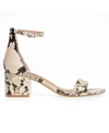 Steve Madden Women's Irenee Two-piece Block-heel Sandals In Gold Snake