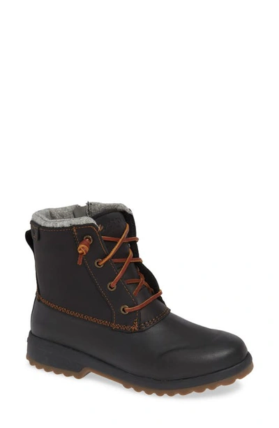 Sperry Women's Maritime Boots Women's Shoes In Black Leather