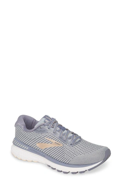 Brooks Women's Adrenaline Gts 20 Running Sneakers From Finish Line In Grey/ Pale Peach/ White