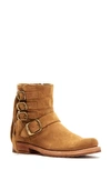 Frye Veronica Strap Short Booties Women's Shoes In Brandy Suede