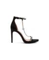 Bcbgmaxazria Ella Chain T-strap Sandals Women's Shoes In Black