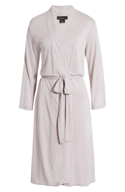Natori 'nirvana' Midi Dressing Gown In Heather Grey
