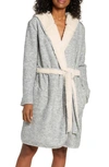 Ugg Women's Portola Faux Fur Reversible Robe In Grey Heather