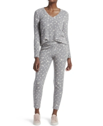 Kendall + Kylie Moon Dot Leggings Pajama Set, Online Only In Med Grey Heather