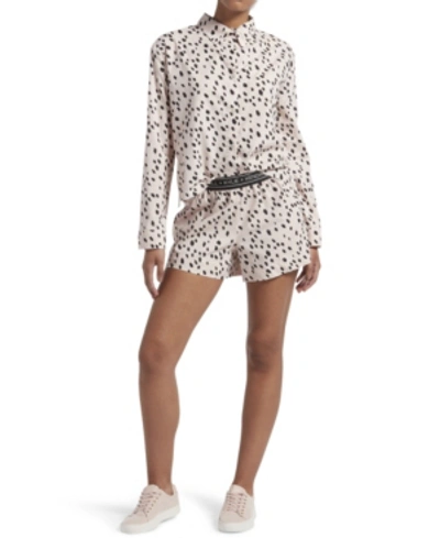 Kendall + Kylie Dalmatian Notched Collar Boxer Set, Online Only In Angel Wing