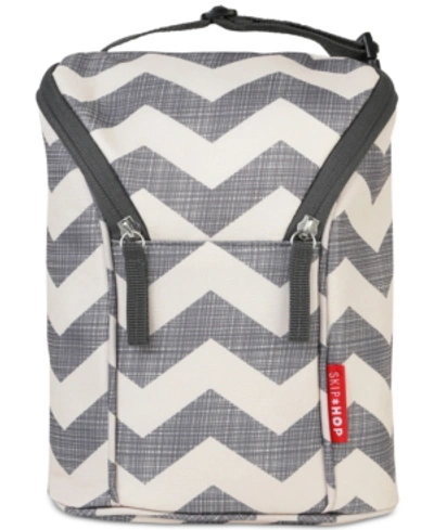 Skip Hop Grab & Go Double Bottle Bag In Chevron