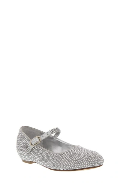 Nina Kids' Zellia-t Toddler And Little And Big Girls Maryjane In Silver-tone