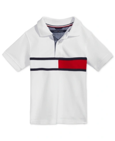 Tommy Hilfiger Kids' Baby Boys Flag Polo Shirt In White